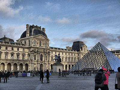 Admire the Iconic Louvre Pyramid