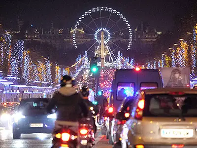 Sit in Colourful Champs-Élysées Traffic