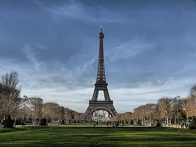 Admire the Eiffel Tower Across Champ de Mars