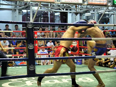 Muay Thai Fighters Battling at Bangla Boxing Stadium
