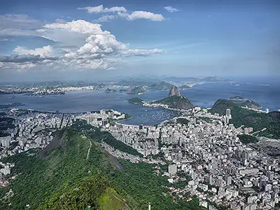 View over Rio from Corcovado Mountain