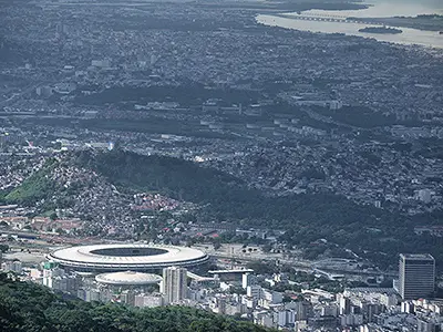See Maracanã Stadium from Corcovado Mountain