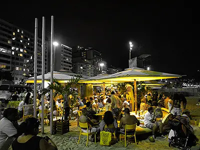 Enjoy a Beach Bar Dinner on Copacabana Beach