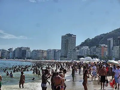 The Busy Beach of Copacabana