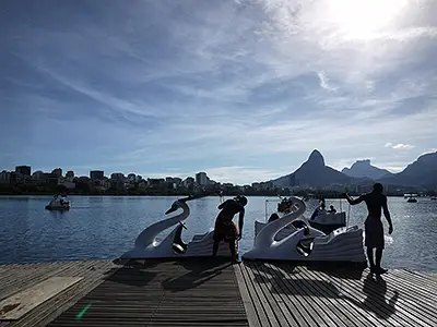 Pedalinhos: Giant Swans on the Lagoon