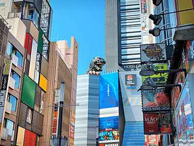 See Godzilla’s Head & Hear Him Roar Across Shinjuku